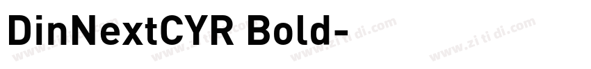 DinNextCYR Bold字体转换